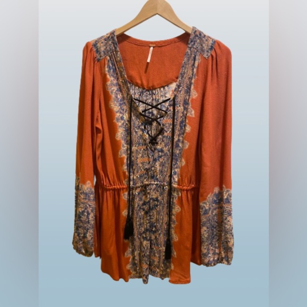 Free People Wild Moments Orange Tunic